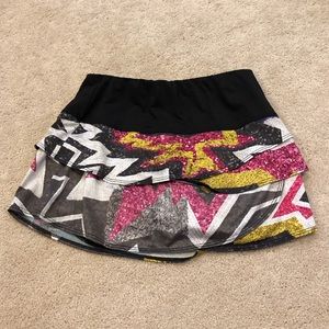 Black Patterned Tennis Skirt 🎾